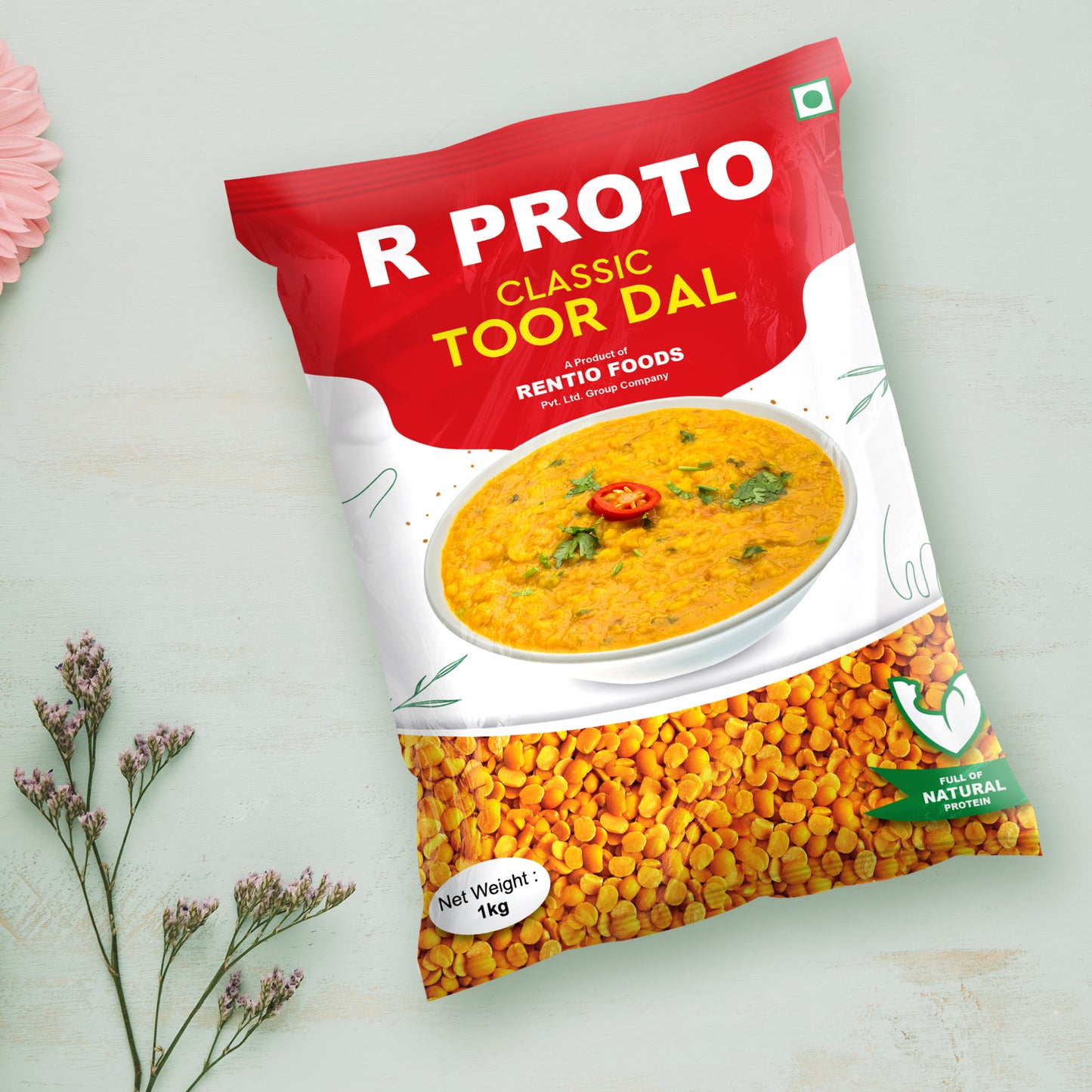 R Proto Classic Toor/Arhar Dal - 1kg x 2 | 5kg