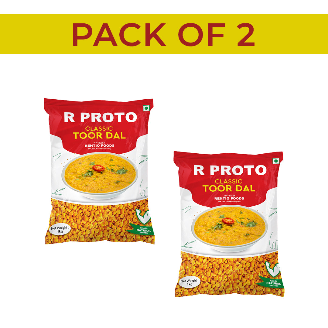 R Proto Classic Toor/Arhar Dal - 1kg x 2 | 5kg