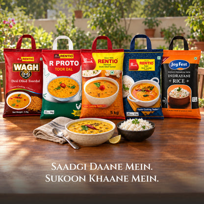 RENTIO R Proto Toor/Arhar Dal - 1kg x 2 | 5kg