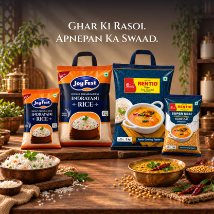 Rentio Joyfest Premium Indrayani Rice - 1kg x 2 | 5kg