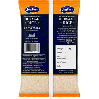 Rentio Joyfest Premium Indrayani Rice - 1kg x 2 | 5kg