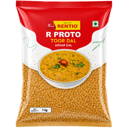 RENTIO R Proto Toor/Arhar Dal - 1kg x 2 | 5kg