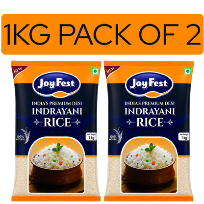 Rentio Joyfest Premium Indrayani Rice - 1kg x 2 | 5kg