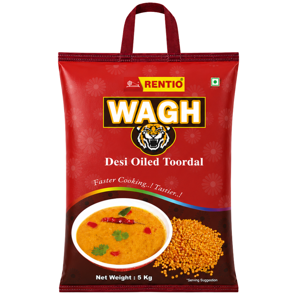 RENTIO Wagh Oiled Toor Dal - 5kg