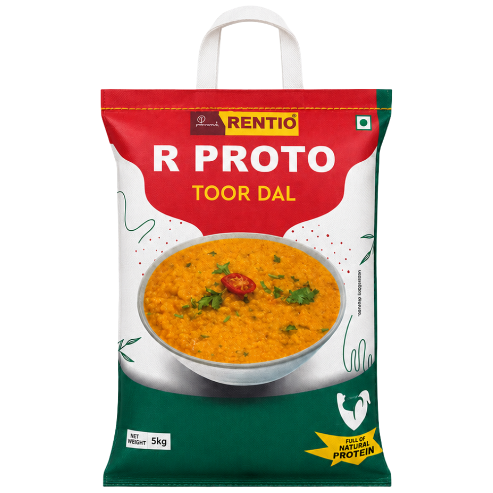 RENTIO R Proto Toor/Arhar Dal - 1kg x 2 | 5kg