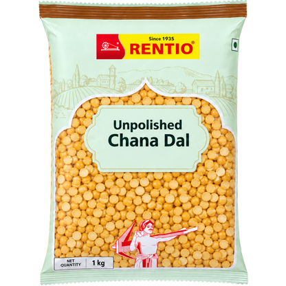 Rentio Chana Dal 2kg Unpolished (1kg 2 Packs)