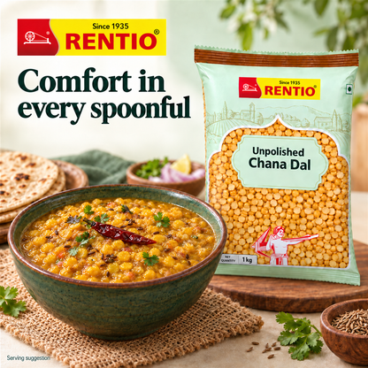 Rentio Chana Dal 2kg Unpolished (1kg 2 Packs)