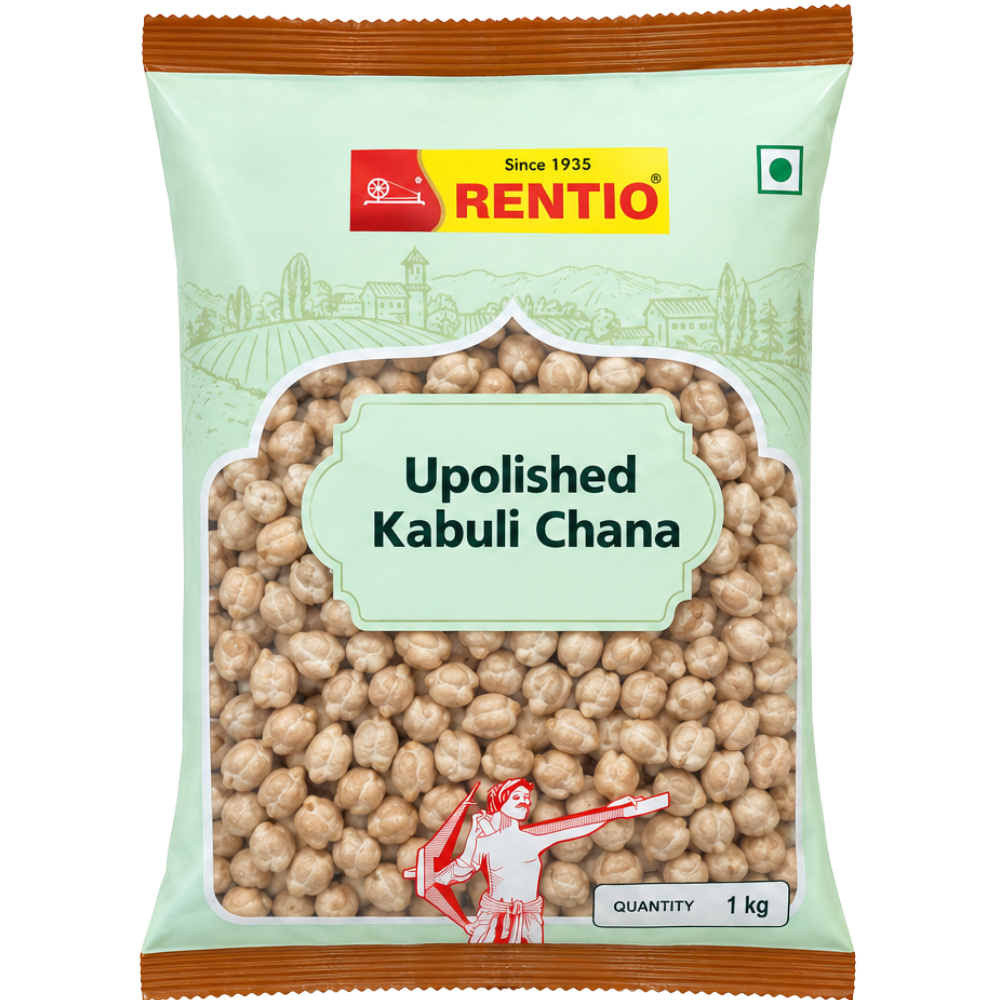Rentio Kabuli Chana 2kg Unpolished (1kg 2 Packs)