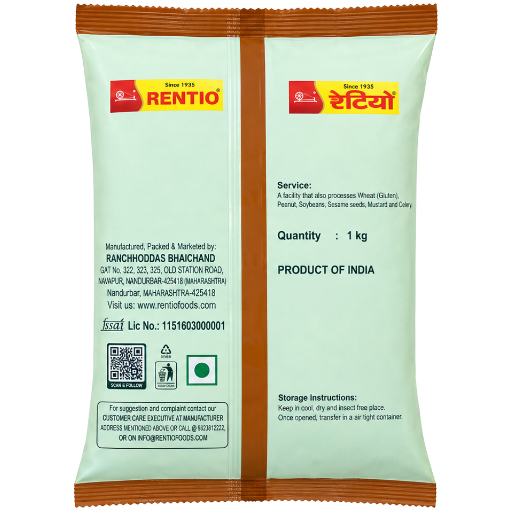 Rentio Kabuli Chana 2kg Unpolished (1kg 2 Packs)