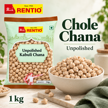 Rentio Kabuli Chana 2kg Unpolished (1kg 2 Packs)