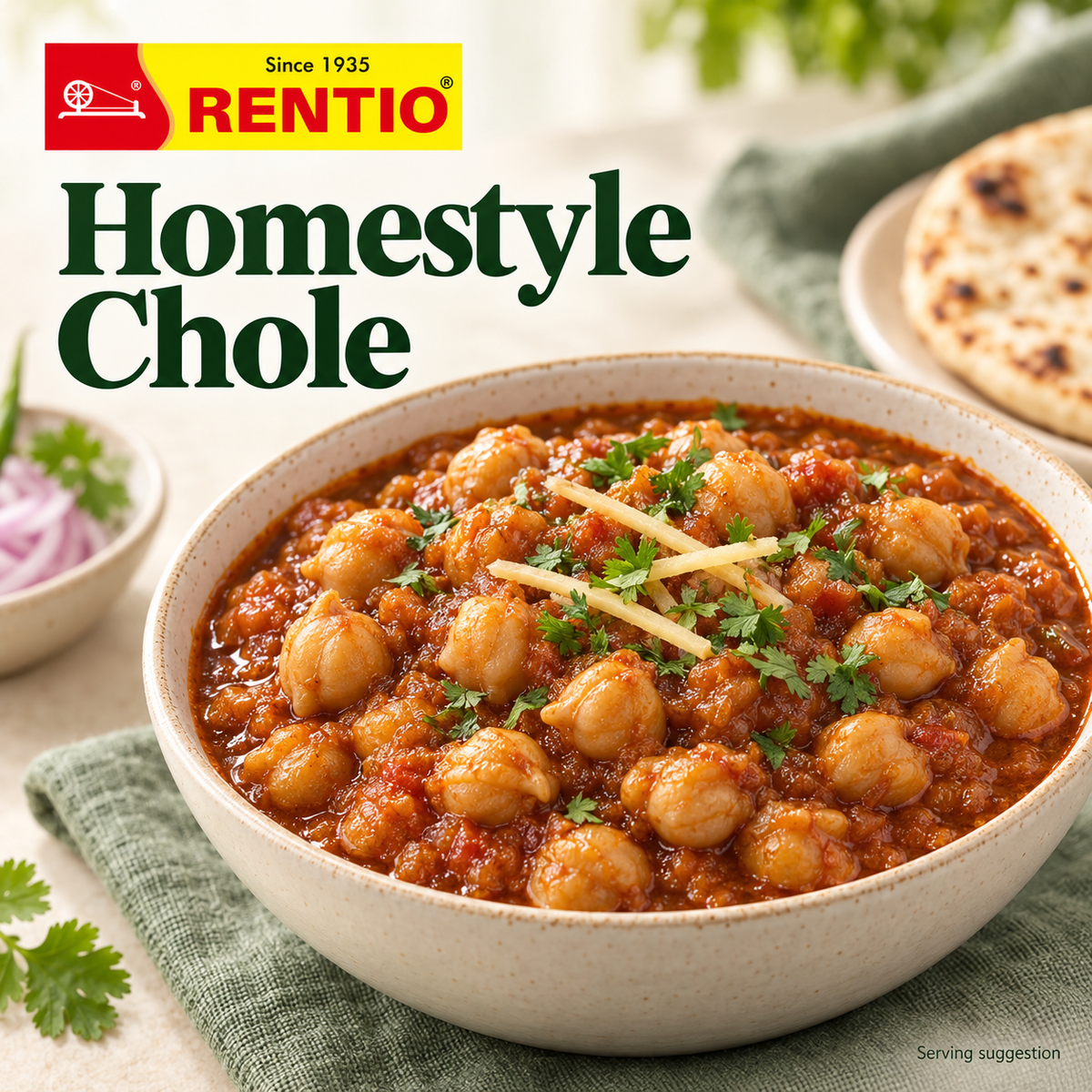 Rentio Kabuli Chana 2kg Unpolished (1kg 2 Packs)
