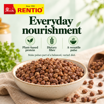Rentio Desi/Kala Chana 2kg Unpolished (1kg 2 Packs)