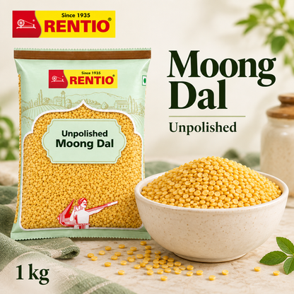 Rentio Moong Dal 2kg Unpolished (1kg 2 Packs)