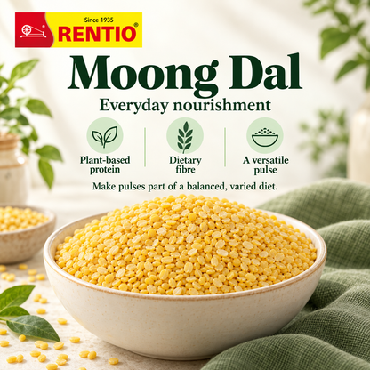 Rentio Moong Dal 2kg Unpolished (1kg 2 Packs)
