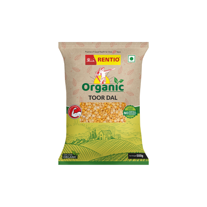 Rentio Organic Toor Dal - Pack of 2 (500gms x 2)
