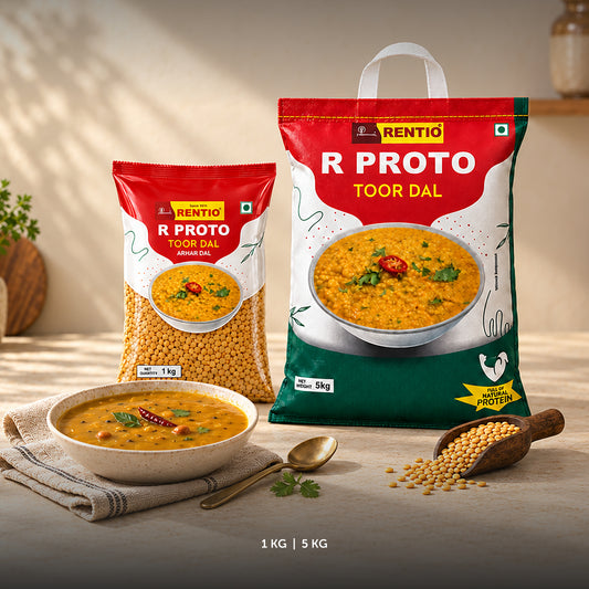 RENTIO R Proto Toor/Arhar Dal - 1kg x 2 | 5kg