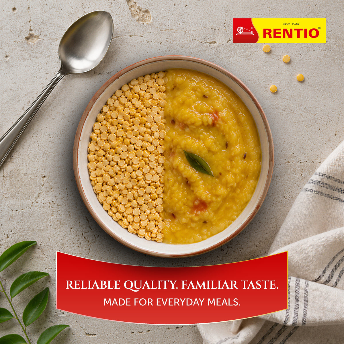 RENTIO R Proto Toor/Arhar Dal - 1kg x 2 | 5kg