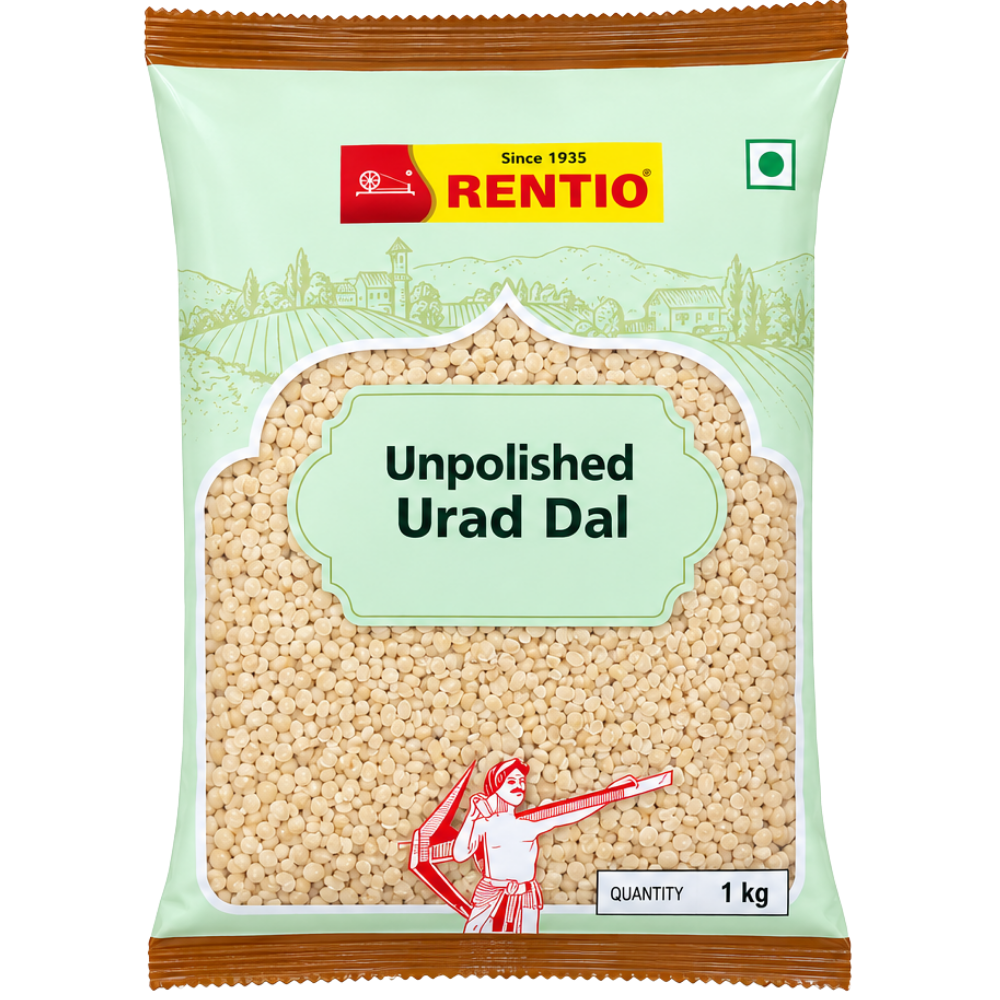 Rentio Urad Dal 2kg Unpolished (1kg 2 Packs)