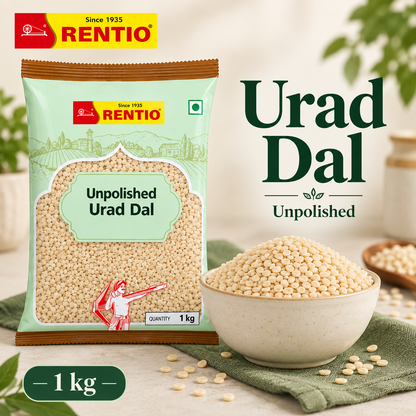 Rentio Urad Dal 2kg Unpolished (1kg 2 Packs)