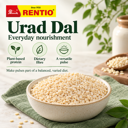 Rentio Urad Dal 2kg Unpolished (1kg 2 Packs)