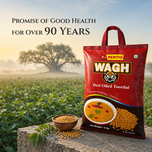 RENTIO Wagh Oiled Toor Dal - 5kg