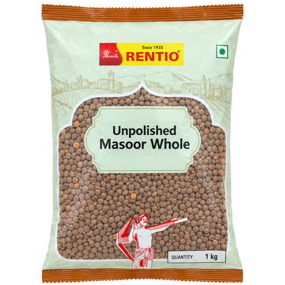 Rentio Whole Masoor 2kg Unpolished (1kg 2 Packs)